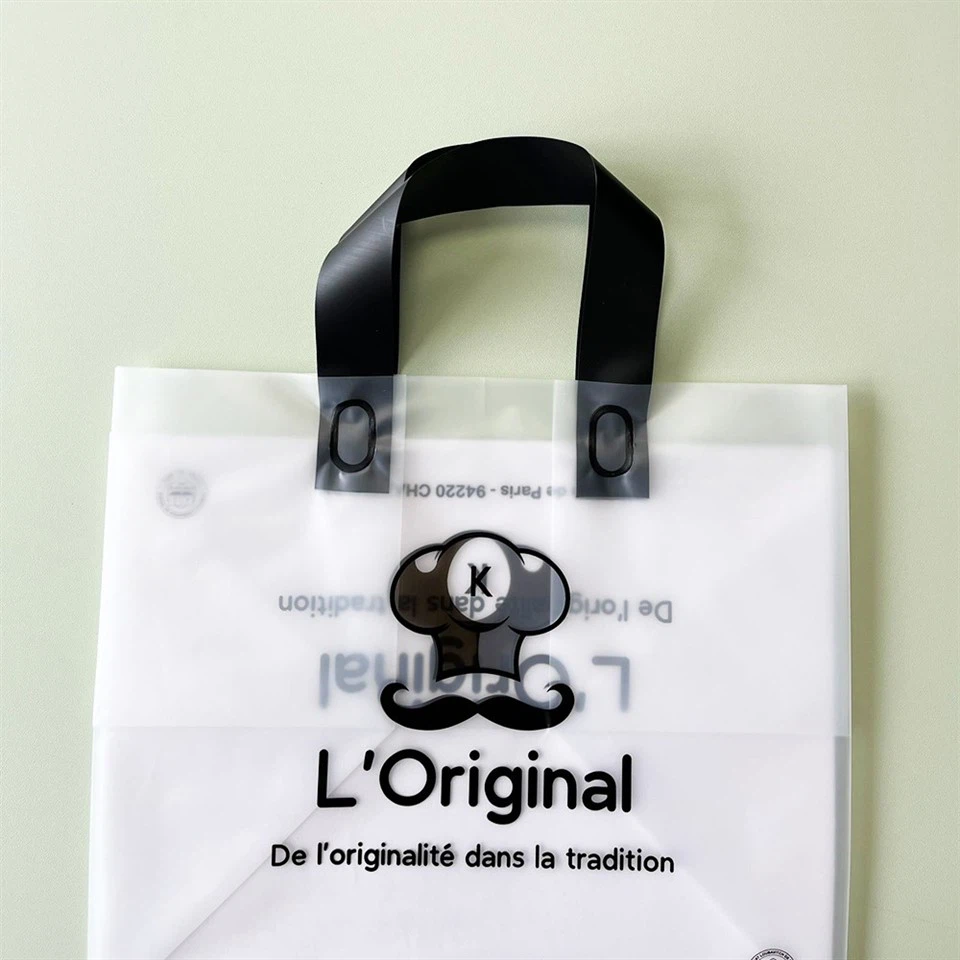 clear die cut handle bags